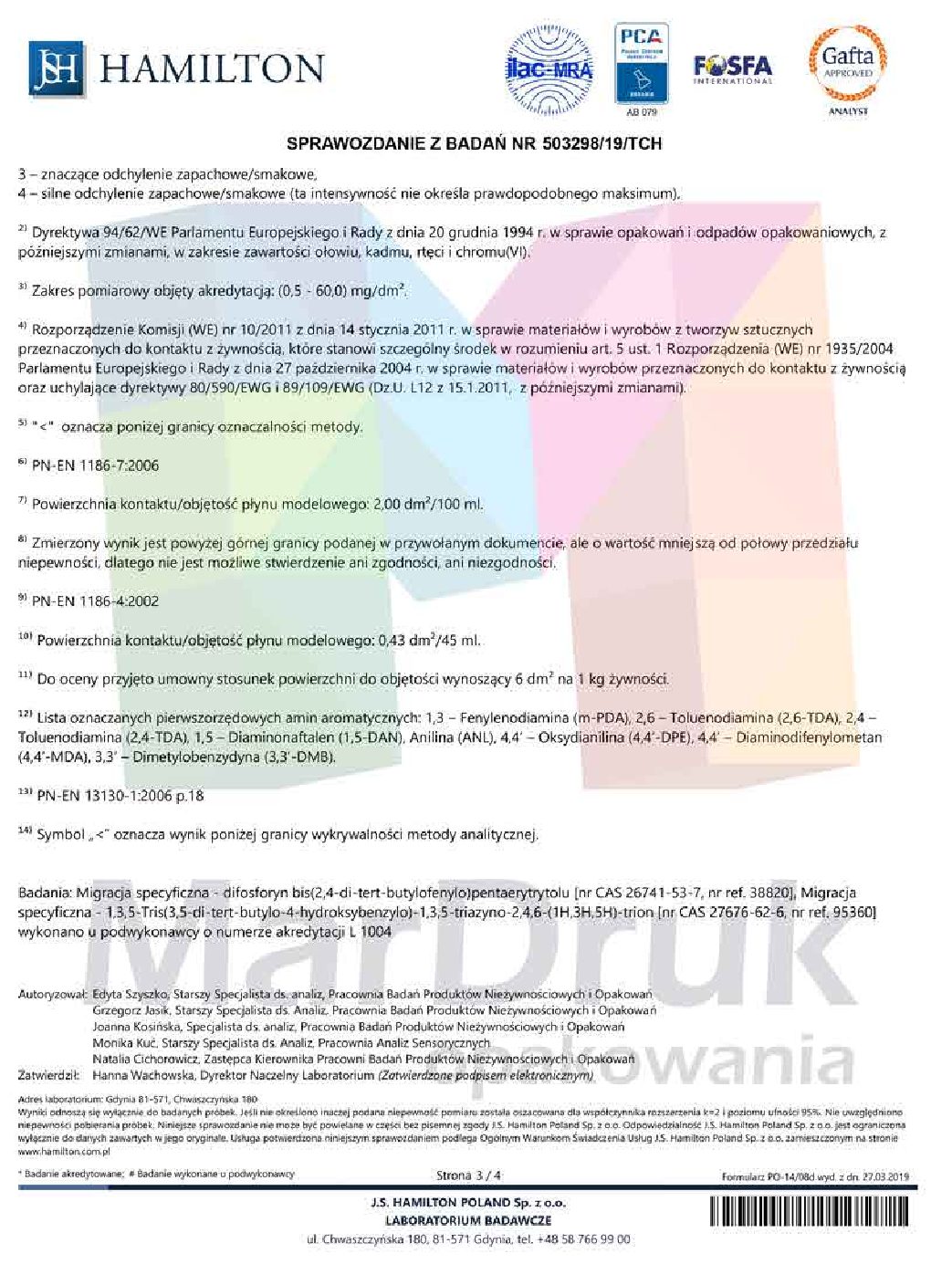 Folia PET transparent z nadrukiem + Folia LDPE