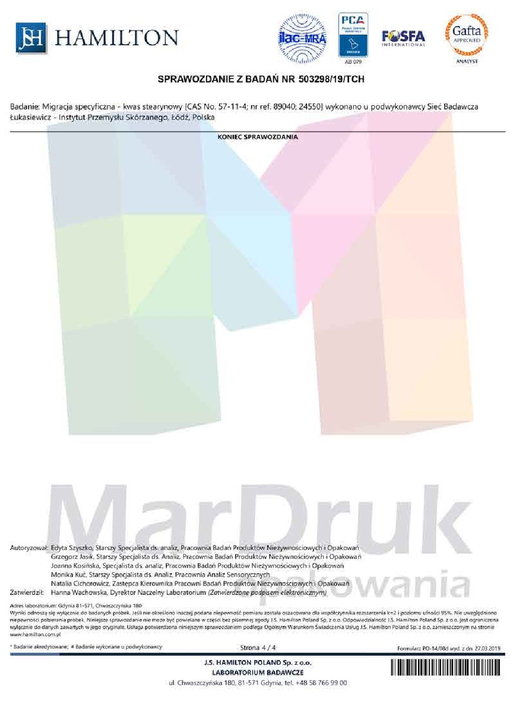 Folia PET transparent z nadrukiem + Folia LDPE